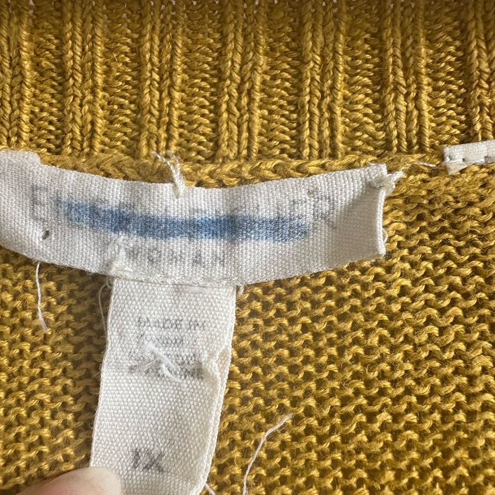 Eileen Fisher Organic Linen V-Neck Sweater | Size 1X - Picture 4 of 7